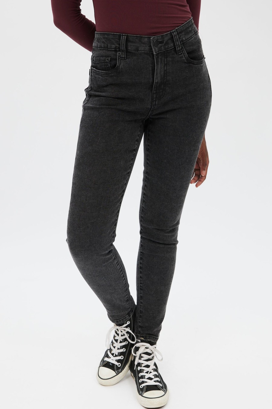 Aux Femmes Aéropostale | Jegging Aero Tres Extensible A Taille Haute Gris