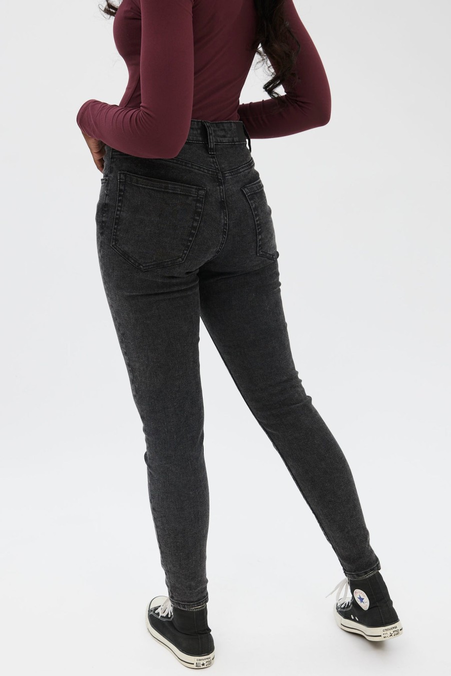 Aux Femmes Aéropostale | Jegging Aero Tres Extensible A Taille Haute Gris