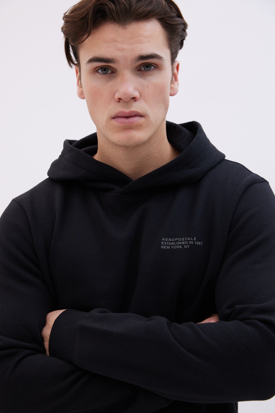 Pour Des Hommes Aéropostale Sweats A Capuche + Sweat-Shirts | Aeropostale - Sweat A Capuche A Petit Imprime