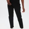 Aux Femmes Notes bleues | Pantalon Mom A Jambe Droite Et Taille Tres Haute Noir