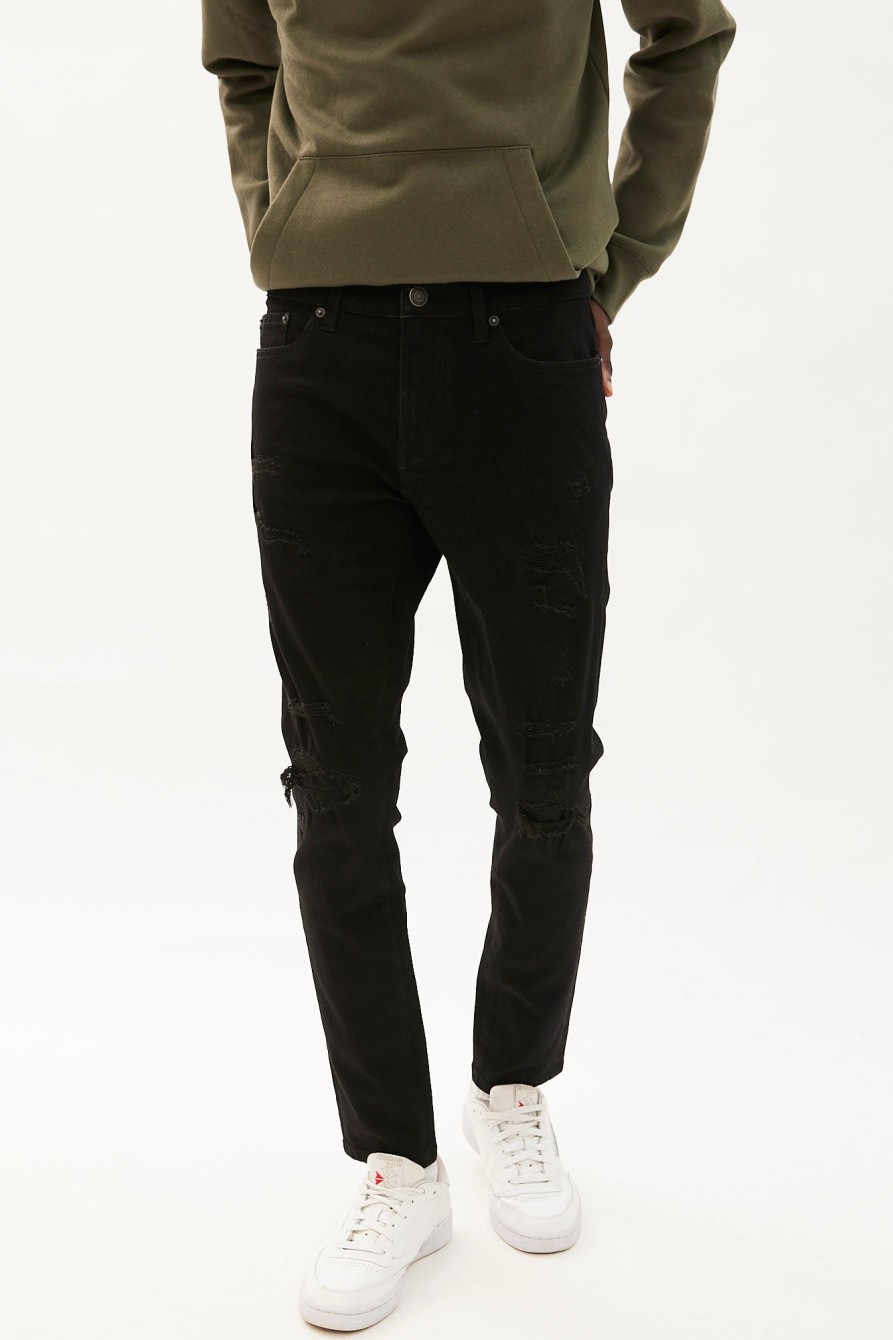 Pour Des Hommes Notes bleues | Jean Skinny Chase Dechire Et Repare Noir