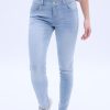 Aux Femmes Notes bleues | Jegging Taille Tres Haute Bleu Denim Clair