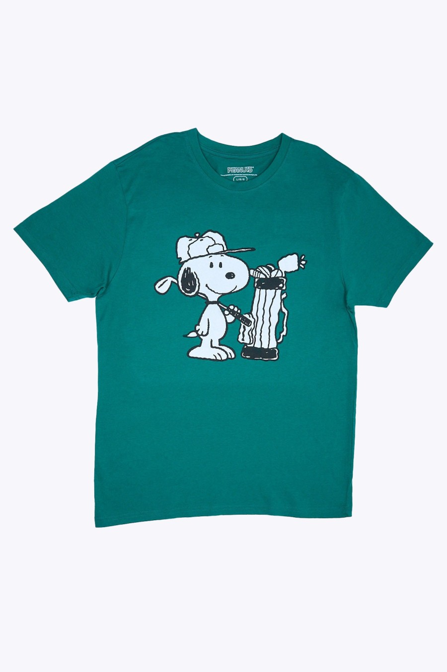 Pour Des Hommes Notes bleues Culture Pop | T-Shirt Graphique De Golf Peanuts Snoopy Vert Chasseur