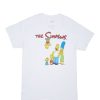 Aux Femmes Notes bleues Culture Pop | T-Shirt Petit Ami Graphique Les Simpsons Blanc