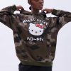 Aux Femmes Aéropostale Sweats A Capuche + Sweat-Shirts | Sweat A Capuche Surdimensionne Avec Motif Hello Kitty Camouflage