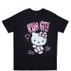 Aux Femmes Aéropostale T-Shirts Graphiques | T-Shirt Decontracte A Imprime Hello Kitty Cherry Noir