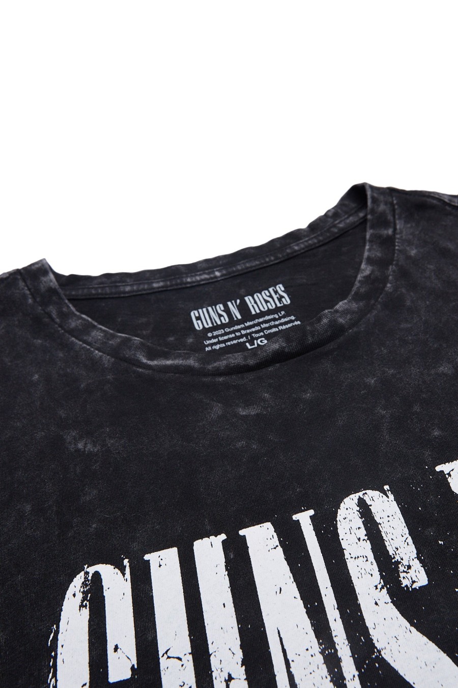 Pour Des Hommes Aéropostale Musique | T-Shirt Delave A L'Acide Graphique Guns N' Roses Noir