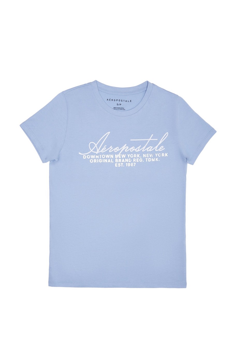 Aux Femmes Aéropostale T-Shirts | T-Shirt Classique Aeropostale Graphic Silver Foil Un Jean Bleu