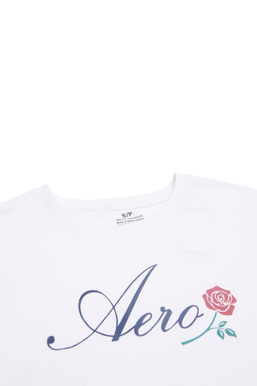 Aux Femmes Aéropostale T-Shirts Graphiques | T-Shirt Boyfriend Graphique Aero Script Rose Blanc