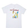 Aux Femmes Notes bleues T-Shirts Graphiques | T-Shirt Petit Ami Graphique Les Simpsons Blanc