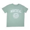 Aux Femmes Notes bleues T-Shirts | T-Shirt Petit Ami Graphique Avec Ecusson De Montreal Sage