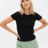 Aux Femmes Aéropostale T-Shirts | T-Shirt Retreci A Col Ras Du Cou Aero Cotele