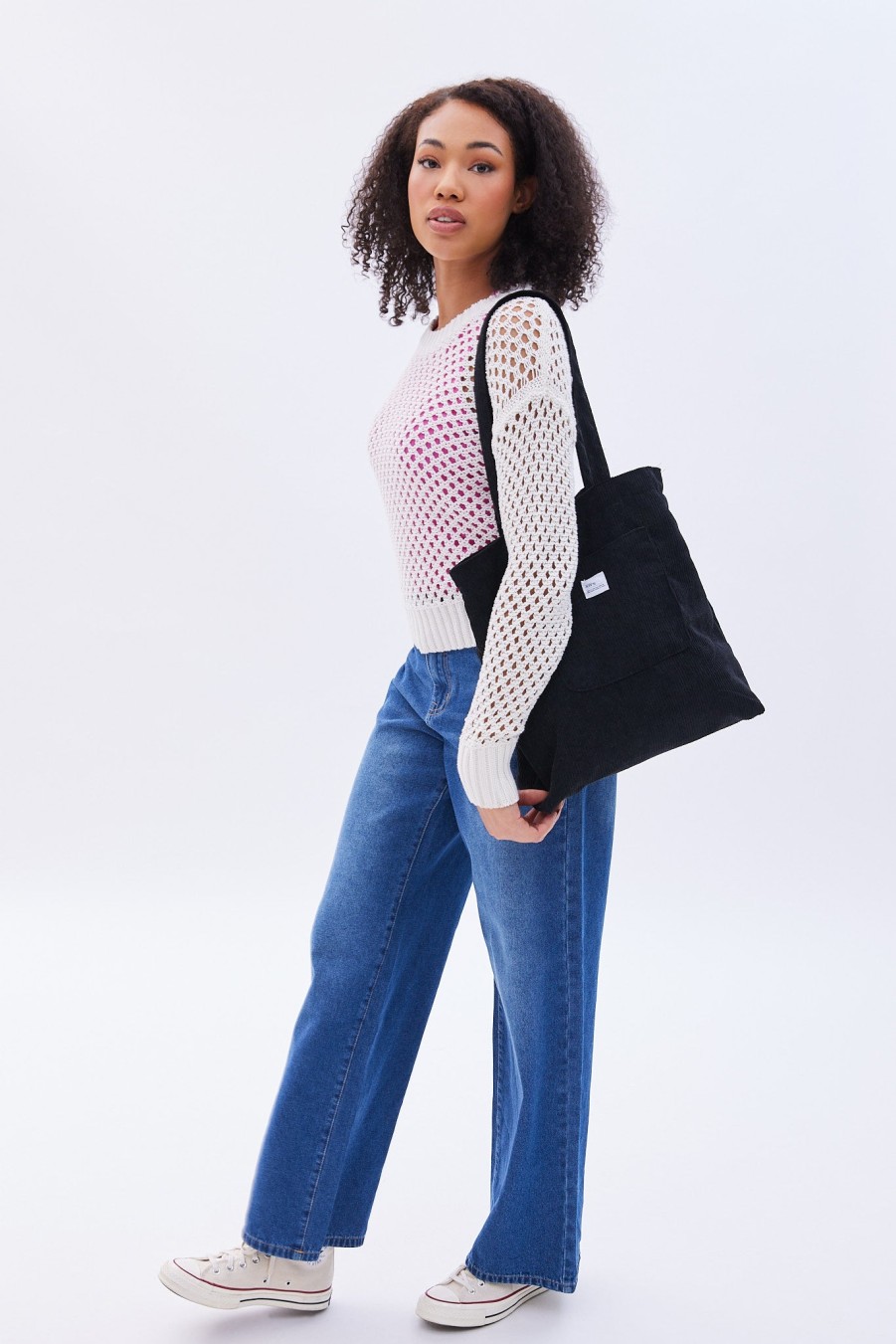 Aux Femmes Notes bleues Pulls + Cardigans | Pull A Col Rond En Crochet