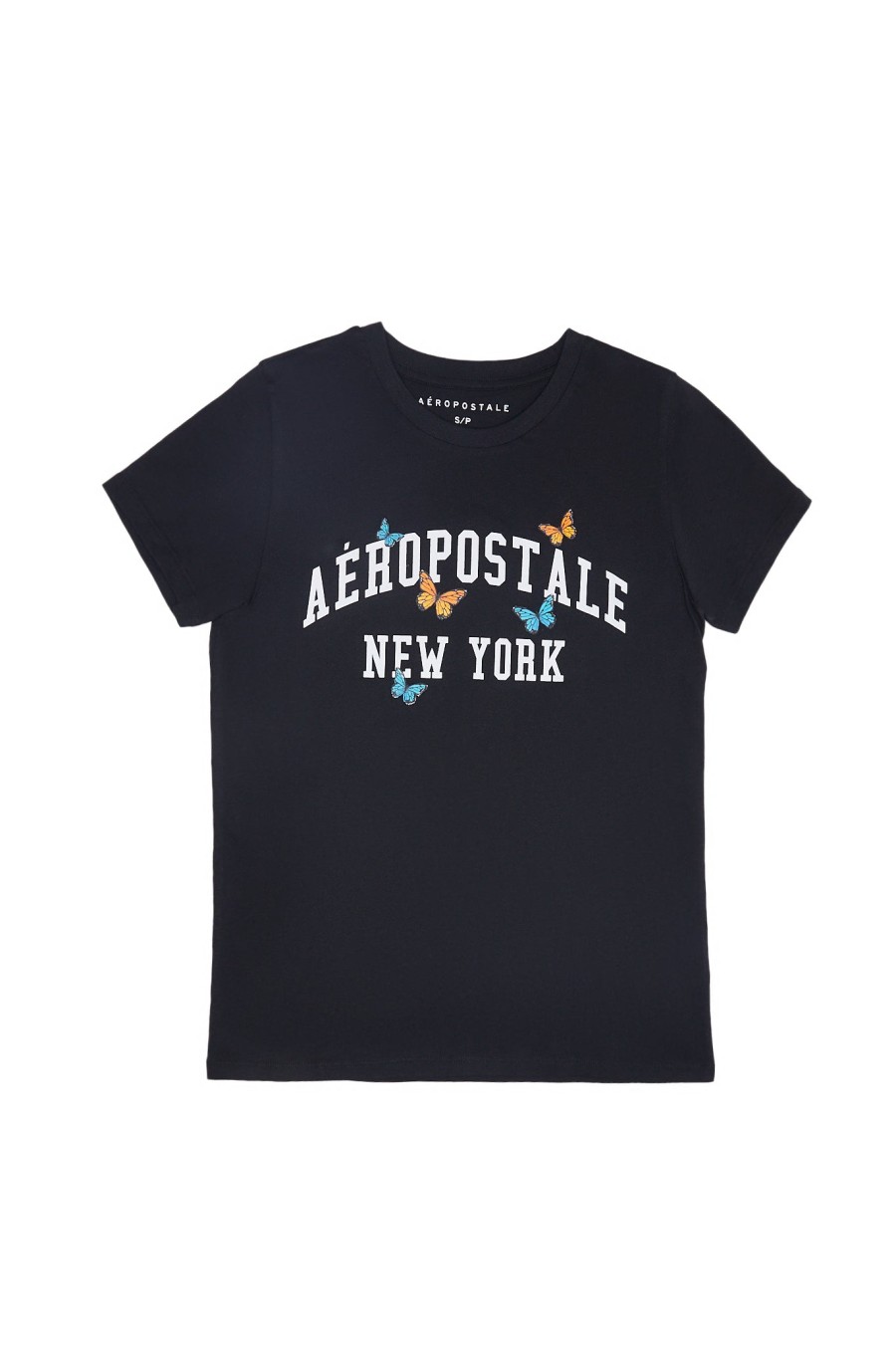 Aux Femmes Aéropostale T-Shirts Graphiques | Aeropostale Nyc T-Shirt Classique Avec Motif Papillon Noir