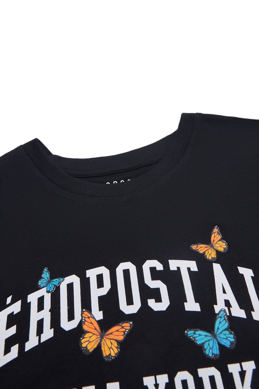 Aux Femmes Aéropostale T-Shirts Graphiques | Aeropostale Nyc T-Shirt Classique Avec Motif Papillon Noir