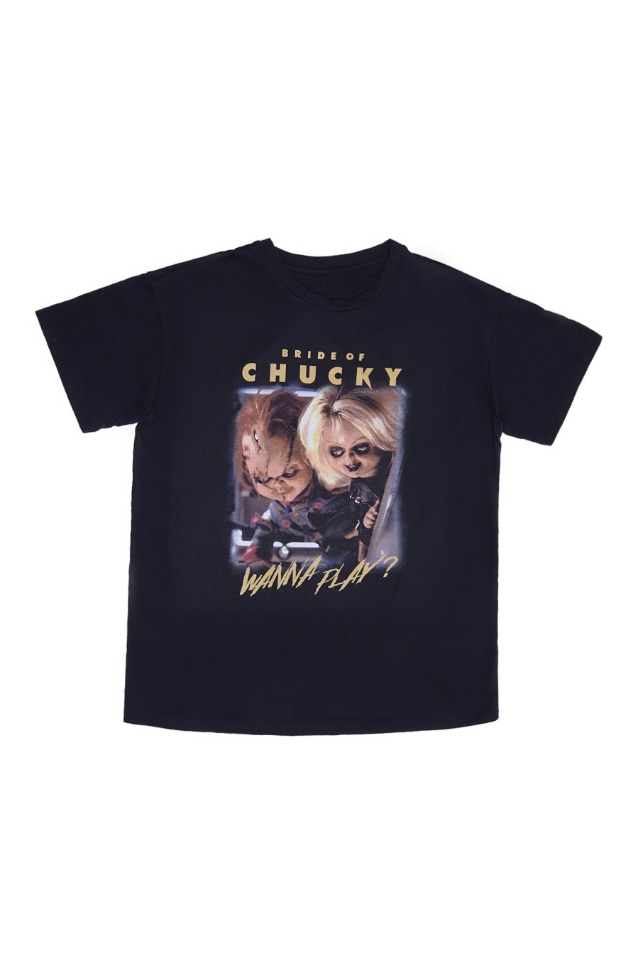 Aux Femmes Aéropostale T-Shirts | T-Shirt Decontracte Graphique Chucky Wanna Play Noir