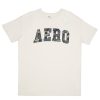 Aux Femmes Aéropostale T-Shirts | T-Shirt Boyfriend Graphique Aero Camo Script Creme