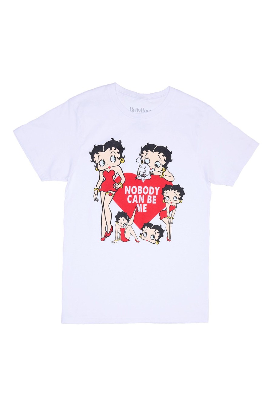 Aux Femmes Notes bleues Culture Pop | Betty Boop Personne Ne Peut Etre Moi T-Shirt Decontracte Graphique Blanc