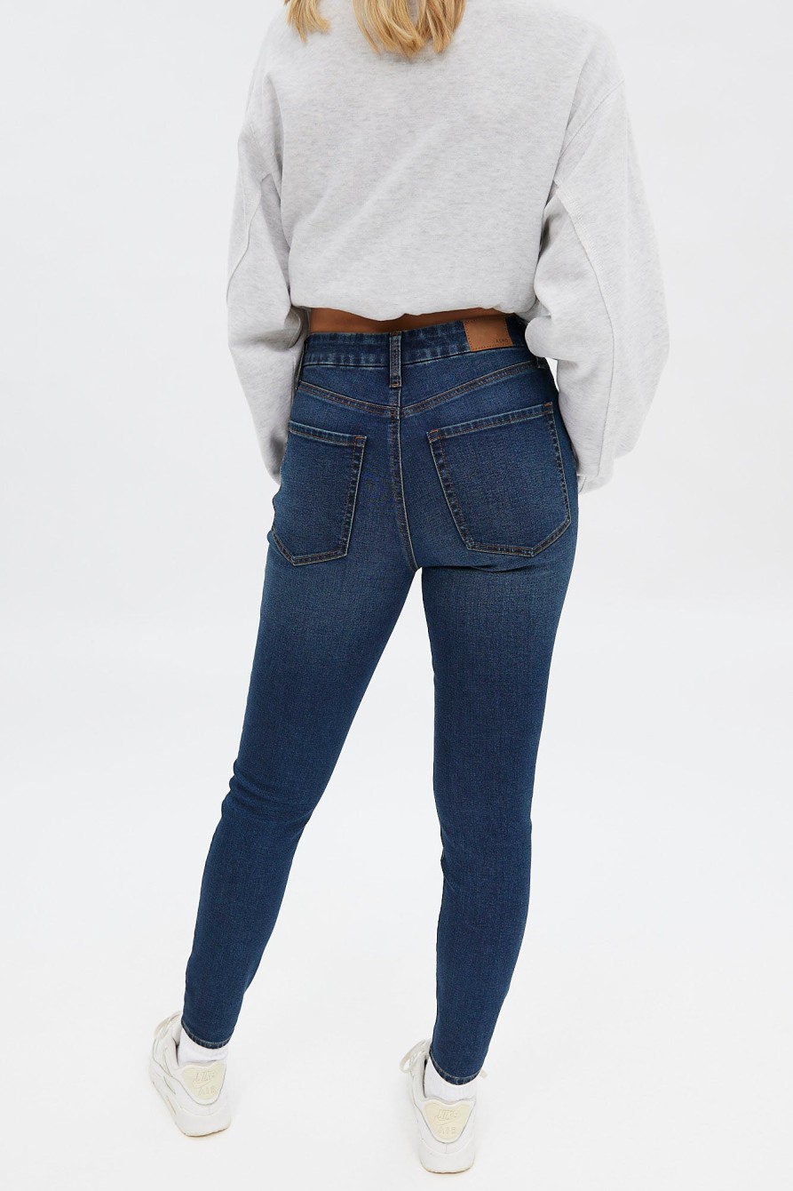 Aux Femmes Aéropostale Jeans | Jegging Courbe Taille Haute Aero Serieusement Extensible Bleu Denim Fonce