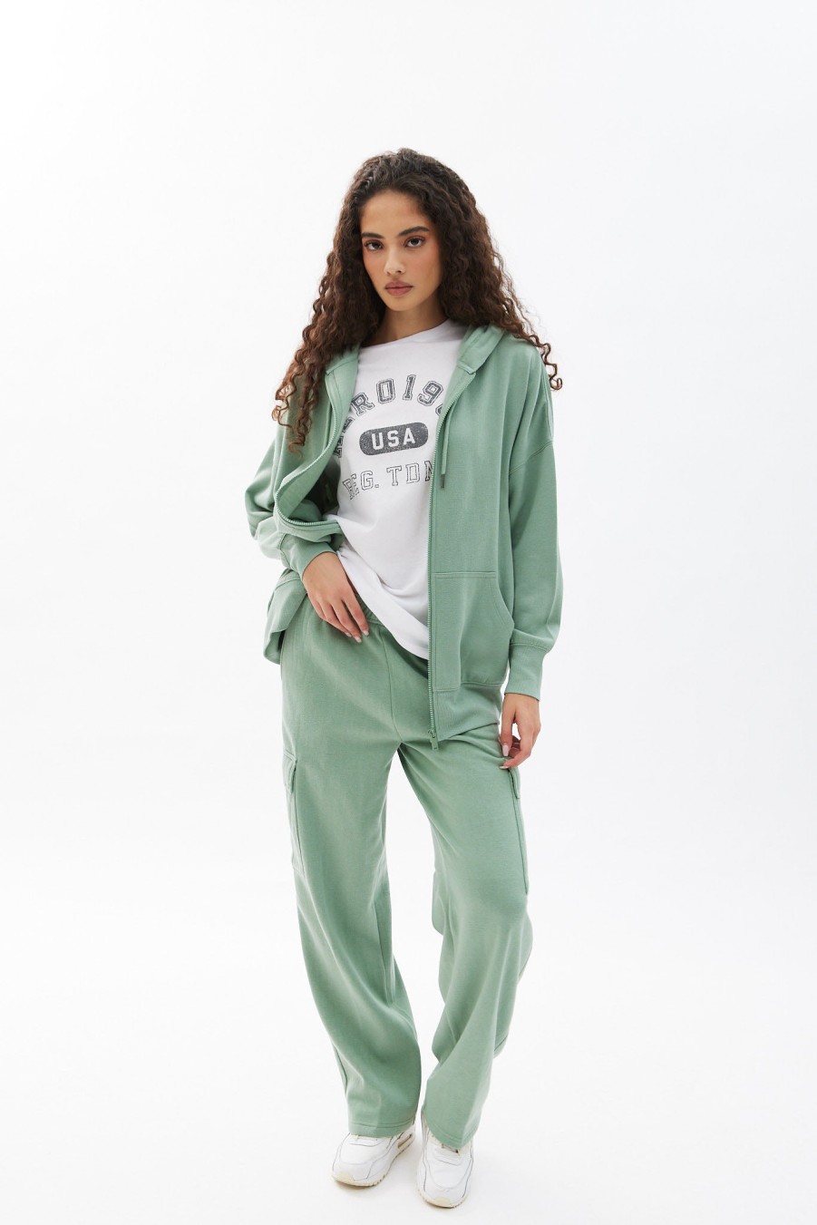 Aux Femmes Notes bleues Sweats A Capuche + Sweat-Shirts | Sweat A Capuche Zippe Surdimensionne