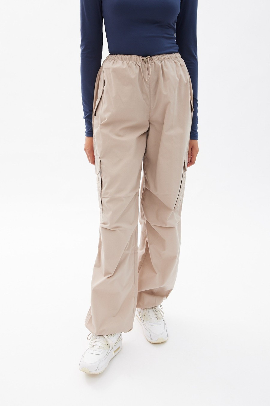 Aux Femmes Aéropostale Cargos + Parachute | Pantalon Parachute Cargo En Popeline Taille Haute Aero