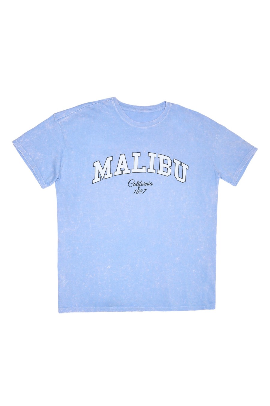 Aux Femmes Notes bleues T-Shirts Graphiques | T-Shirt Petit Ami Graphique Malibu California Un Jean Bleu