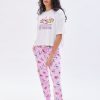 Aux Femmes Aéropostale Ensembles | Ensemble De Pyjama Imprime Super Doux Hello Kitty Sushi Rose