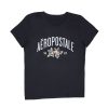 Aux Femmes Aéropostale Aeropostale | Aeropostale Rose Bud Graphic T-Shirt Classique Noir