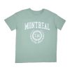 Aux Femmes Notes bleues T-Shirts Graphiques | T-Shirt Petit Ami Graphique Avec Ecusson De Montreal Sage