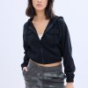 Aux Femmes Notes bleues Sweats A Capuche + Sweat-Shirts | Sweat A Capuche Cargo Midi Zippe