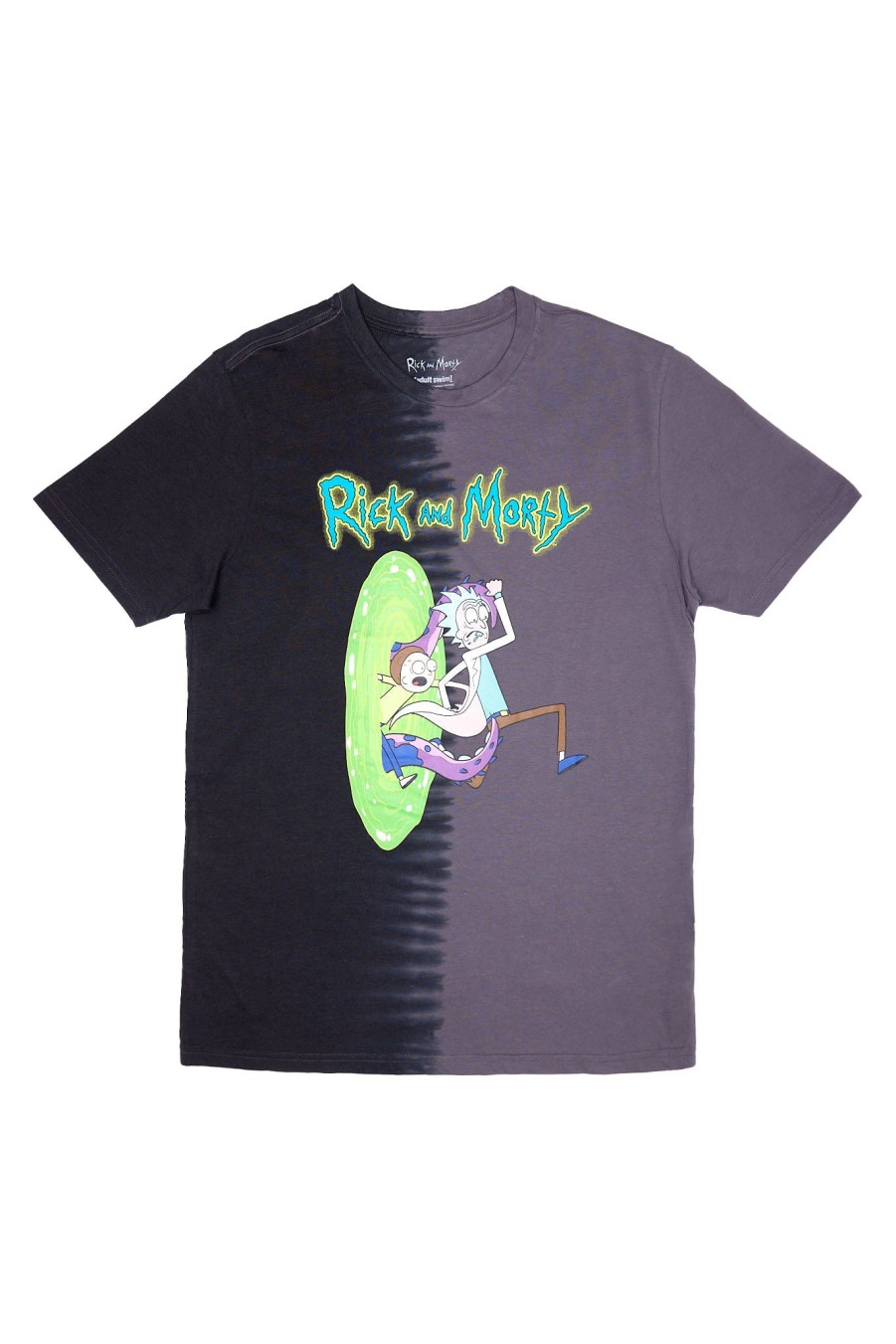 Pour Des Hommes Aéropostale T-Shirts Graphiques | T-Shirt Tie-Dye Fendu Graphique Rick Et Morty Portal Noir