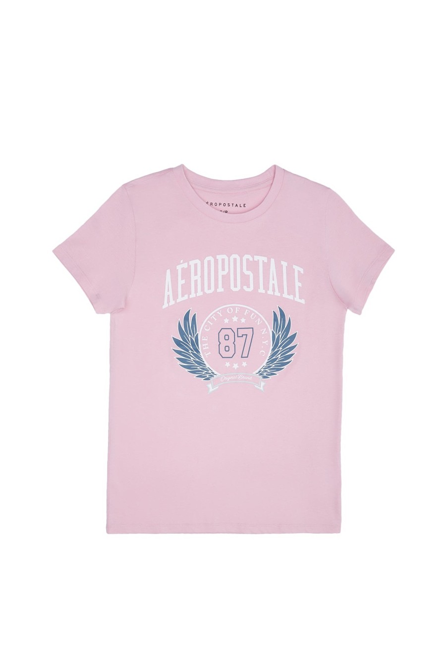 Aux Femmes Aéropostale Aeropostale | Aeropostale 87 T-Shirt Classique Graphique Avec Ecusson Rose