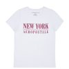 Aux Femmes Aéropostale Aeropostale | T-Shirt Classique Graphique Aeropostale Nyc Blanc