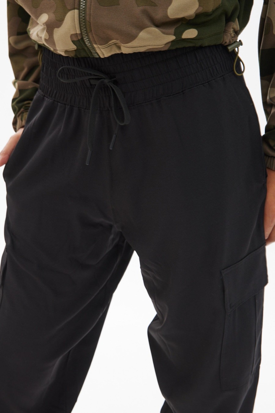 Aux Femmes Notes bleues Cargos + Parachute | Pantalon De Jogging Cargo Taille Moyenne