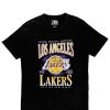 Pour Des Hommes Aéropostale Des Sports | T-Shirt Delave A L'Acide Graphique Des Lakers De Los Angeles Noir