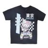 Aux Femmes Aéropostale T-Shirts Graphiques | T-Shirt Decontracte A Imprime Hello Kitty Tokyo Speed Race Noir