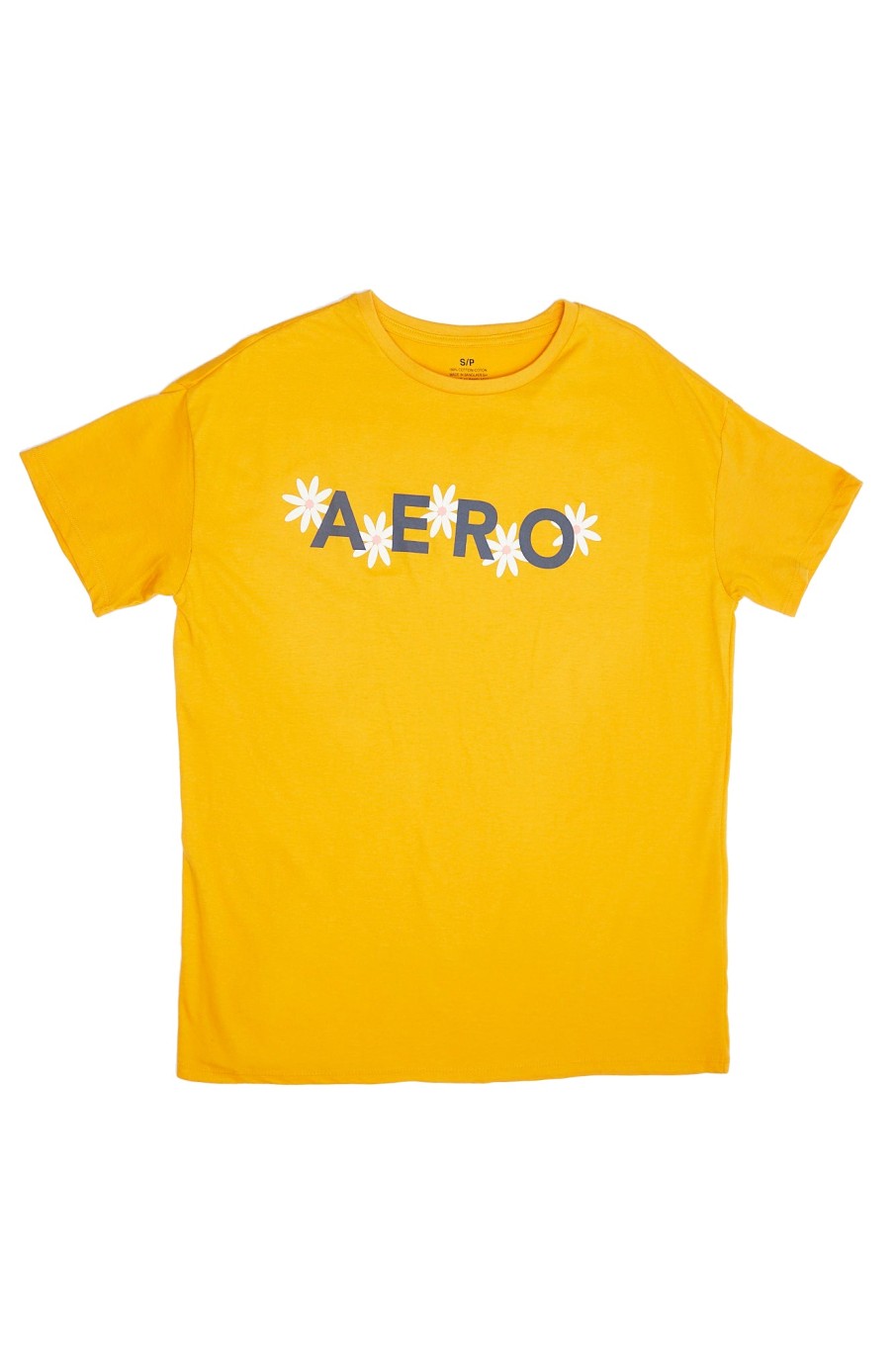 Aux Femmes Aéropostale T-Shirts Graphiques | T-Shirt Boyfriend Graphique Aero Daisies Orange