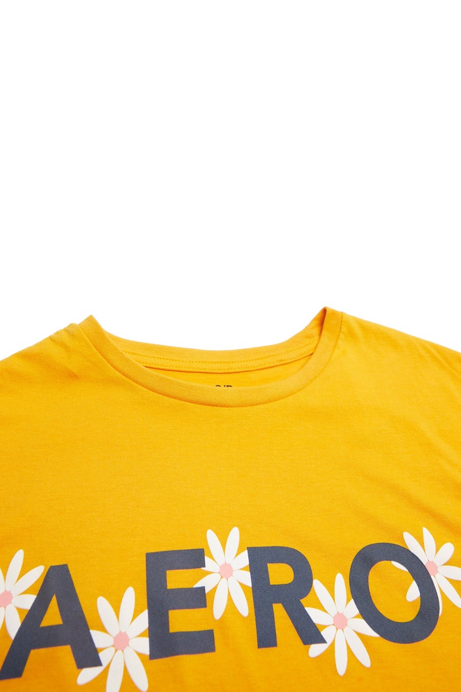 Aux Femmes Aéropostale T-Shirts Graphiques | T-Shirt Boyfriend Graphique Aero Daisies Orange