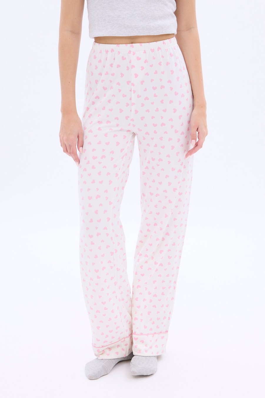 Aux Femmes Notes bleues Ensembles | Pantalon De Pyjama Tres Doux A Taille Mi-Haute Et Jambe Large