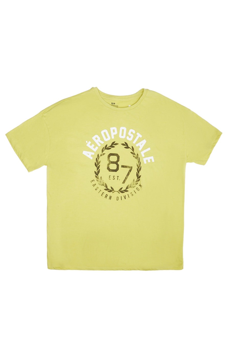 Aux Femmes Aéropostale T-Shirts Graphiques | Aeropostale Est 87 Leaf Wreath Graphic Boyfriend Tee Vert Fonce