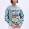 Aux Femmes Aéropostale Culture Pop | Scooby Doo! Sweat-Shirt Oversize A Col Rond Graphique Sage