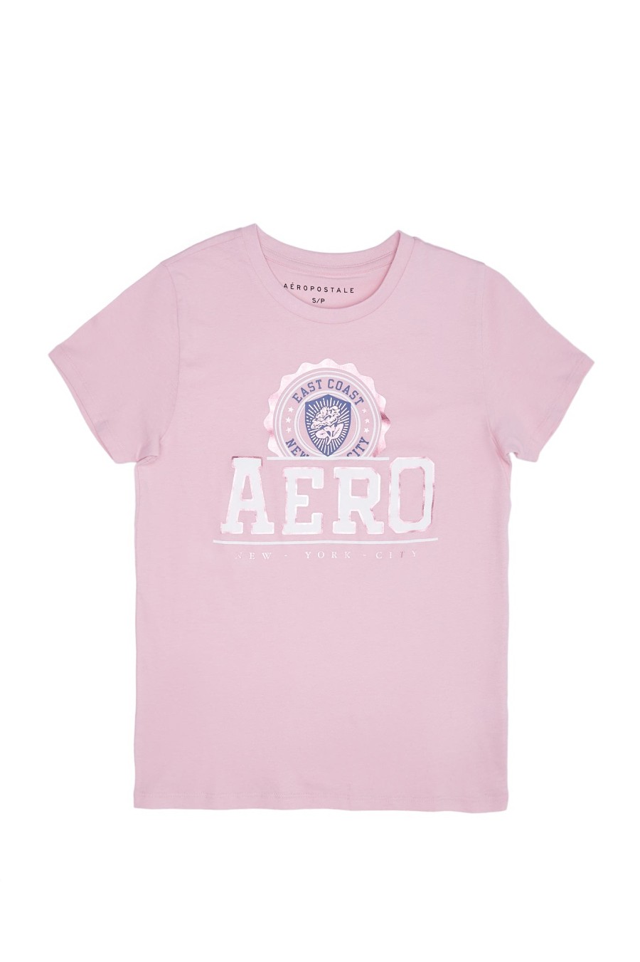 Aux Femmes Aéropostale T-Shirts Graphiques | T-Shirt Classique Graphique Aeropostale Crest Rose