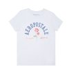 Aux Femmes Aéropostale Aeropostale | T-Shirt Classique A Graphique Aeropostale Rose Blanc