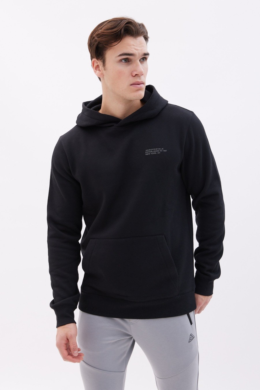 Pour Des Hommes Aéropostale Sweats A Capuche + Sweat-Shirts | Aeropostale - Sweat A Capuche A Petit Imprime