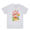 Aux Femmes Notes bleues T-Shirts | Strawberry Shortcake Life Is Delicious T-Shirt Petit Ami Graphique Blanc