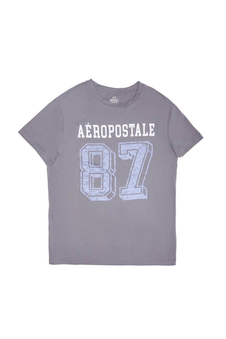 Aux Femmes Aéropostale Aeropostale | T-Shirt Boyfriend Graphique Aeropostale 87 Gris Fonce