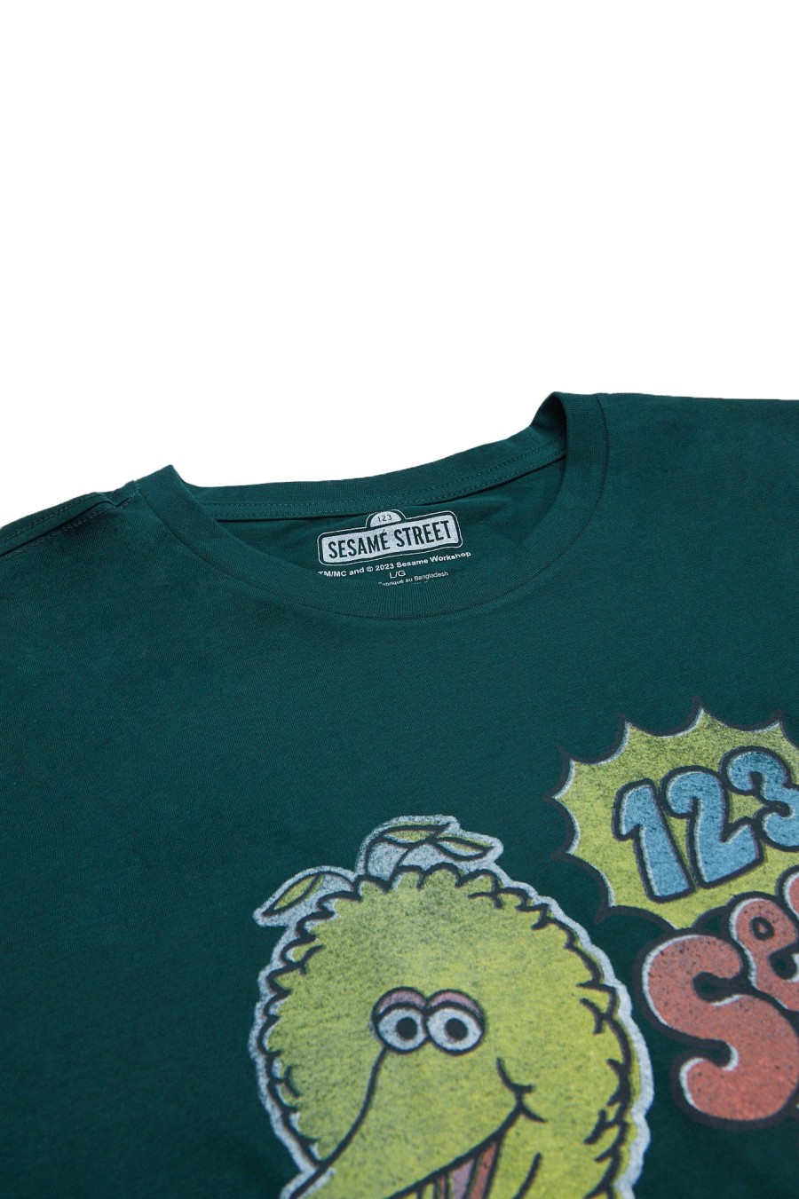 Pour Des Hommes Aéropostale Culture Pop | T-Shirt Graphique 123 Sesame Street Vert Chasseur