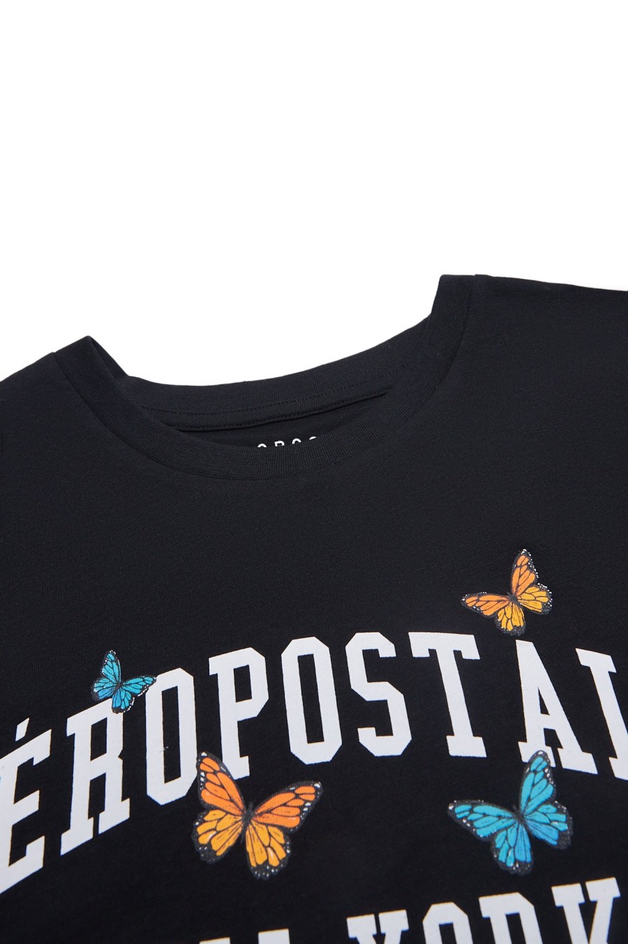 Aux Femmes Aéropostale Aeropostale | Aeropostale Nyc T-Shirt Classique Avec Motif Papillon Noir