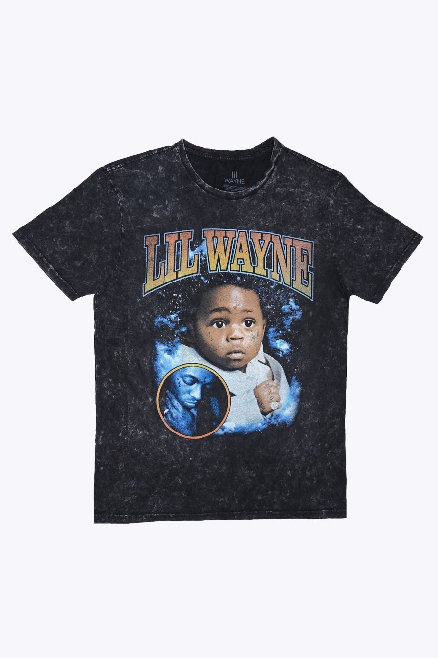 Pour Des Hommes Aéropostale T-Shirts Graphiques | T-Shirt Delave A L'Acide Graphique Lil Wayne Noir