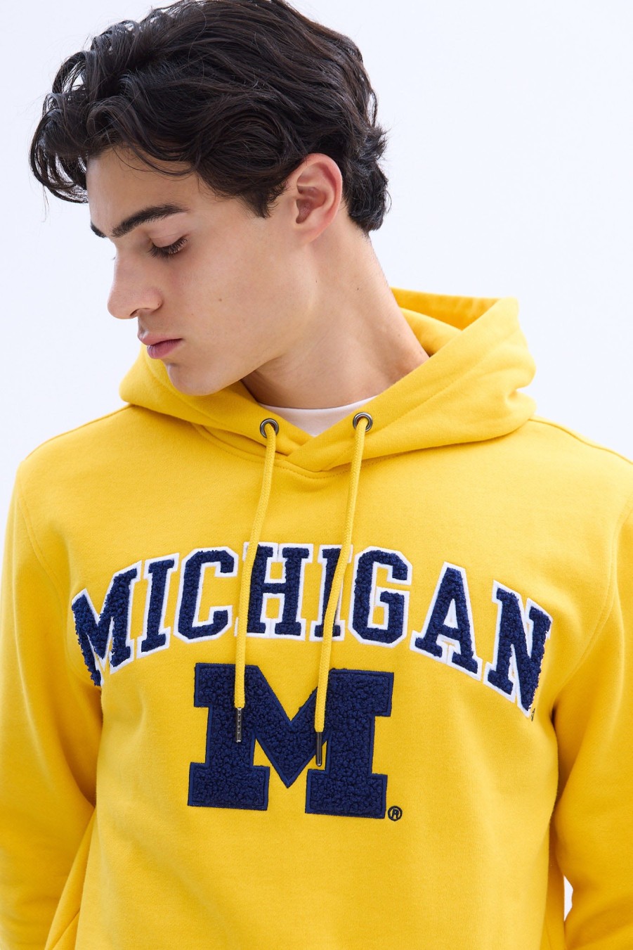 Pour Des Hommes Aéropostale Sweats A Capuche + Sweat-Shirts | Michigan M Graphique Sweat A Capuche Epais Or